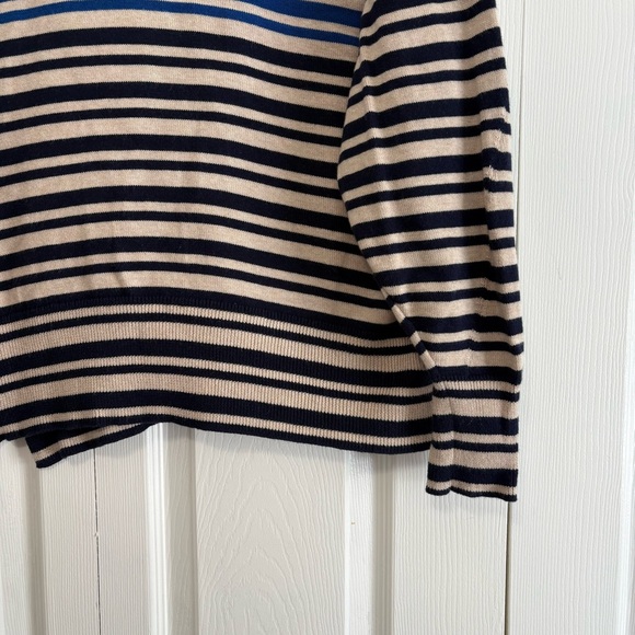 RAG & BONE Ann Striped Turtleneck Sweater Cotton Cashmere Knit Top XS Oversized - Picture 7 of 14